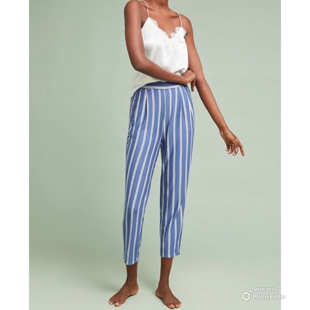 New ANTHROPOLOGIE Morrison Striped Cropped Pants sz XS